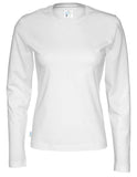 Cottover Damen Langarm T-Shirt Mit Geripptem Kragen - WERBE-WELT.SHOP